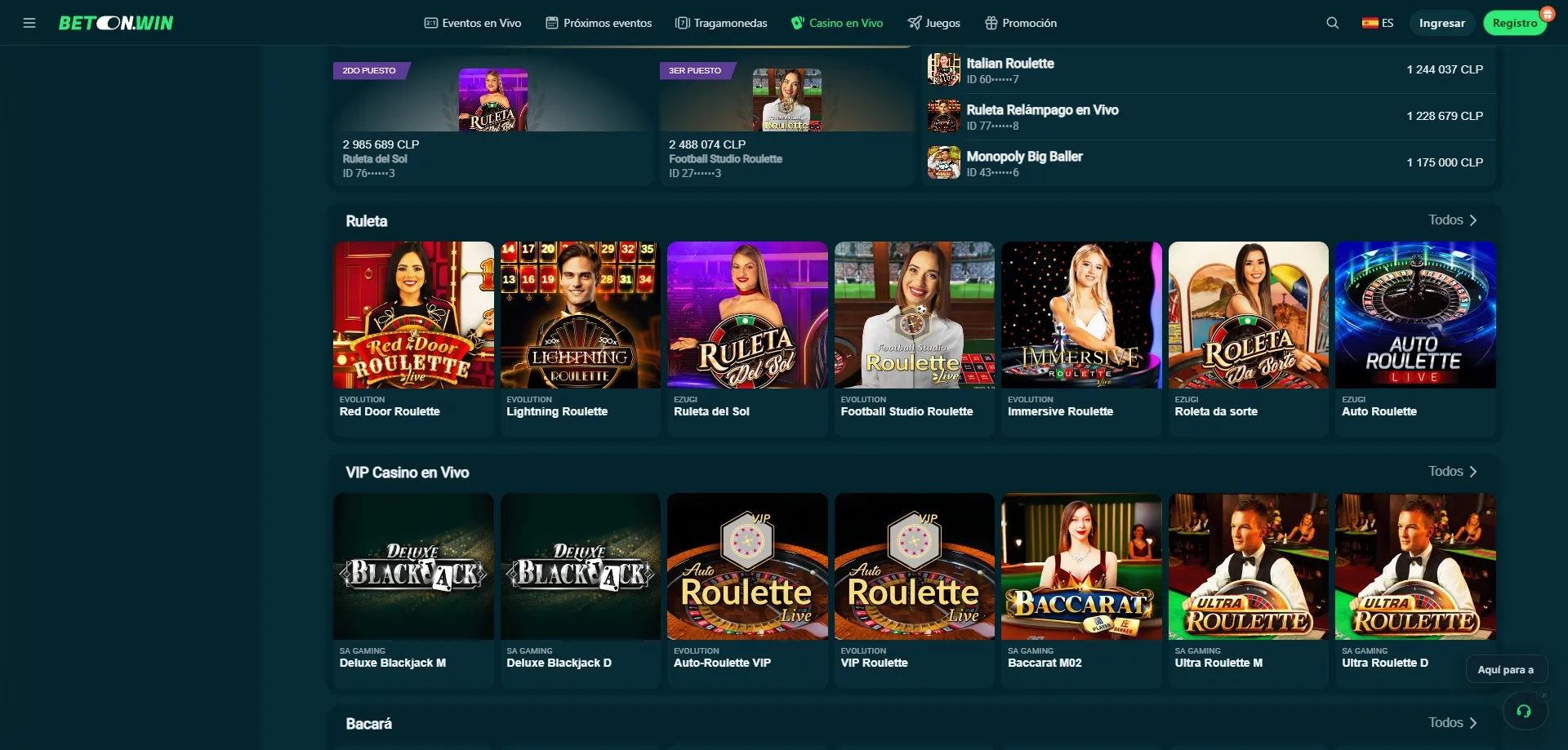 BetonWin Casino — plataforma de casino online con más de 110 proveedores