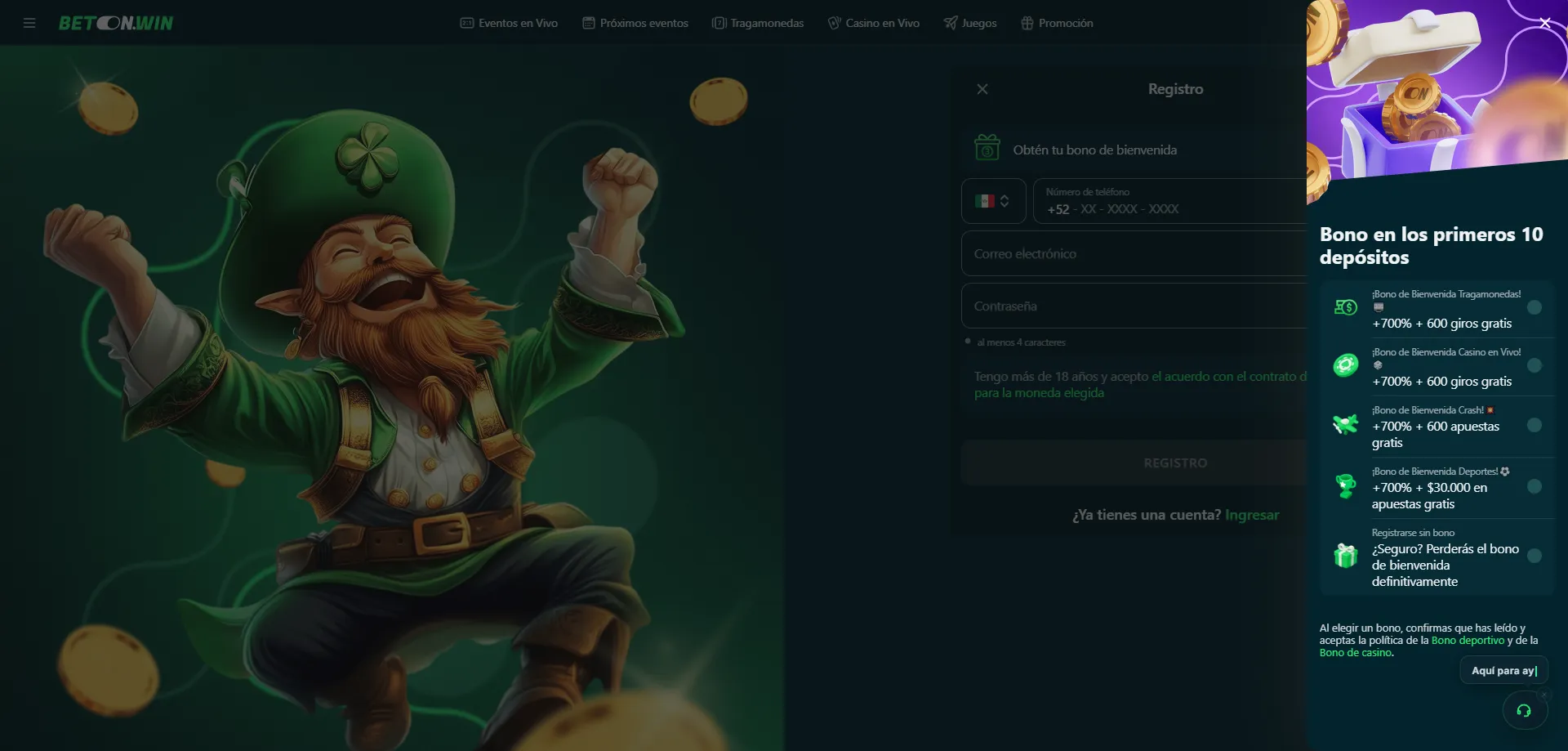 Registro rápido en BetonWin Casino — crea tu cuenta en minutos